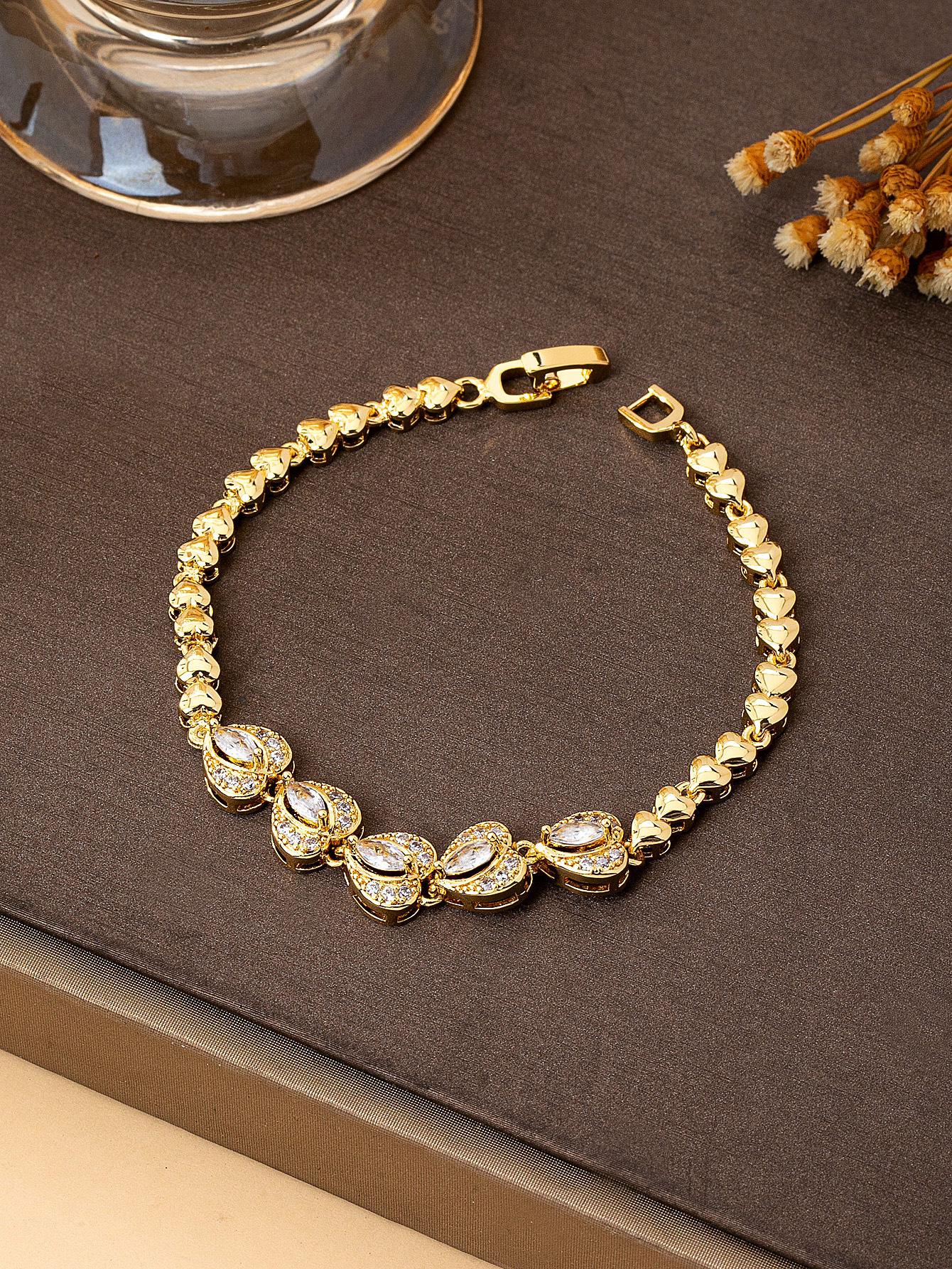 Korean Light Luxury Zircon Inlaid Bracelet: Women s Fashionable and Versatile Design