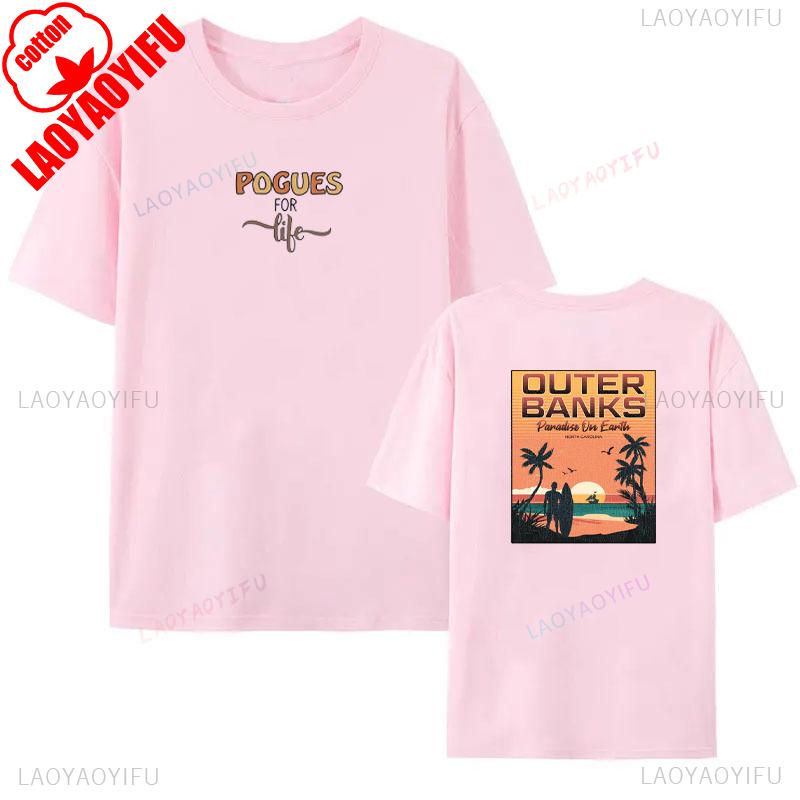 

Outer Banks Summer Beach Graphic T Shirts Retro Clothing Vintage Vacation Woman Man Gift T Shirt High Quality Cotton Short-sleev 4XL