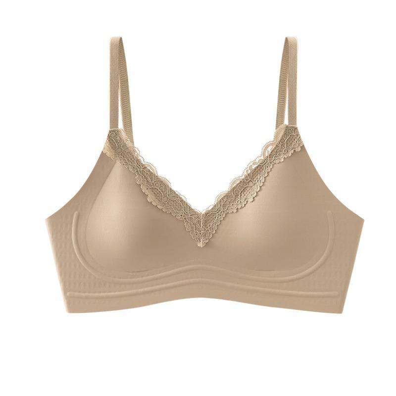 Lace Soufflé Bunny Ear Seamless Lift Bra for Women with Large Bust