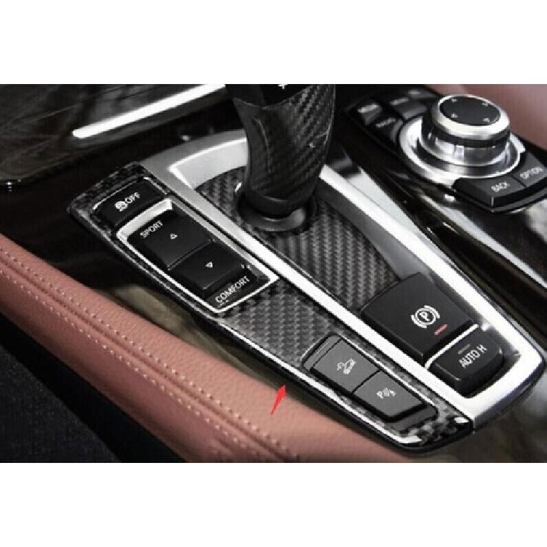 For BMW X3 F25 X4 2011-17 Real Carbon Fiber Console Gear Shift Button Cover Trim