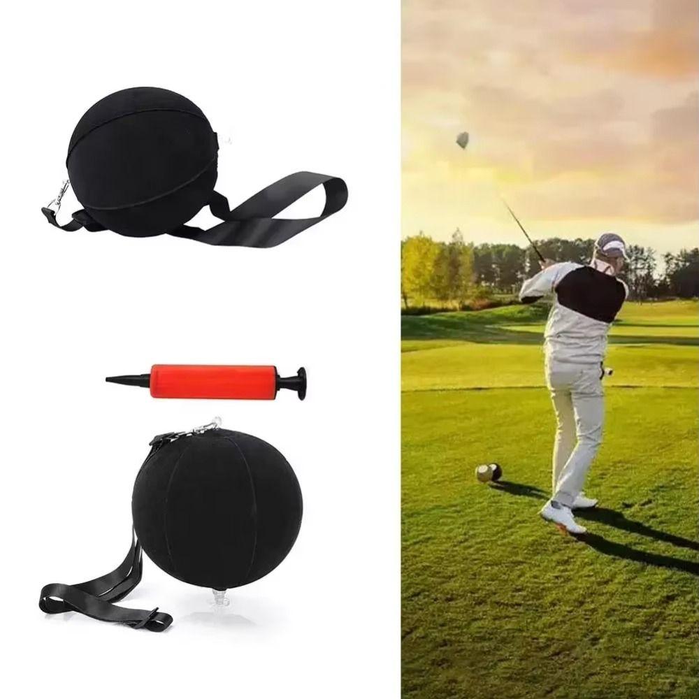 Air Pump Smart Impact Ball Adjustable Lanyard Golf Training Aids Posture Training