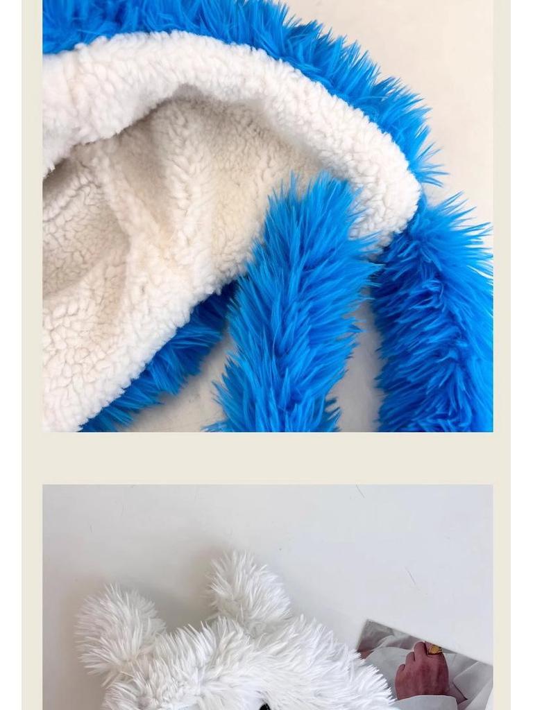 Korean Style Braided Wig Knitted Hat - Cute, Funny, Warm, Cold-Proof, Versatile Women's Autumn/Winter Ear Protection