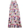 DIMANAF 2025 Women Summer Dress Ladies Basic Long Linen Flower Dress 8135