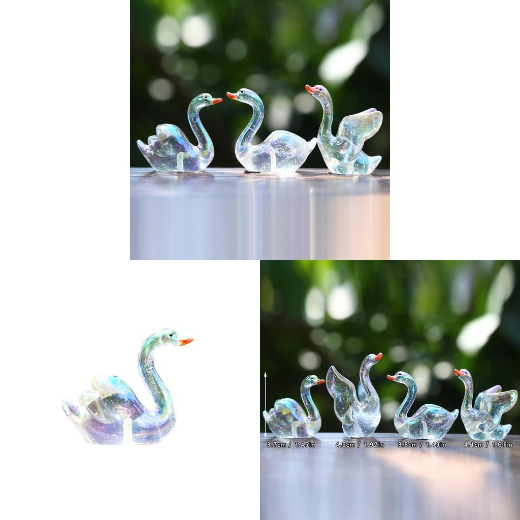 Resin Swan Collectible Figure With Interactive Features For Kids And Gift Lovers