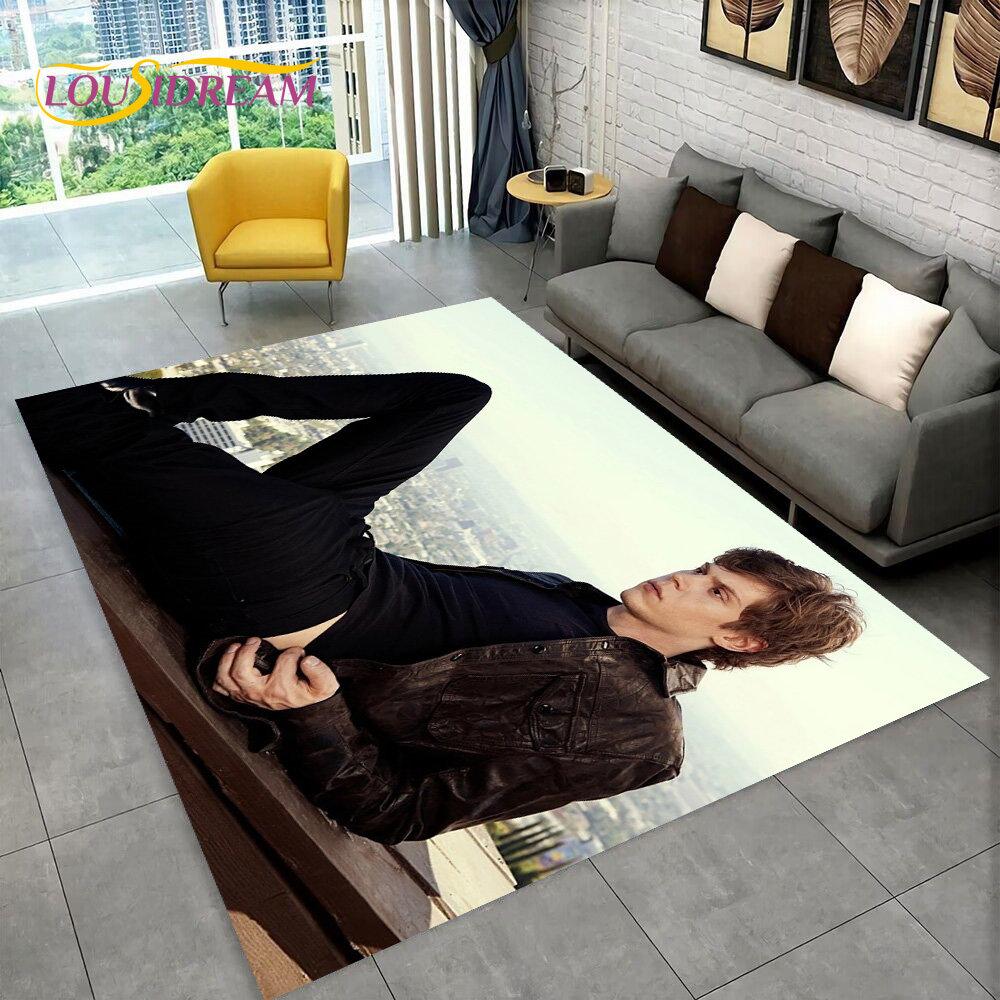 Cute Evan Peters Movie TV  Actor Area Rug,Carpet Rug for Home Living Room Bedroom Sofa Doormat Decor,kids Non-slip Floor Mat 3D