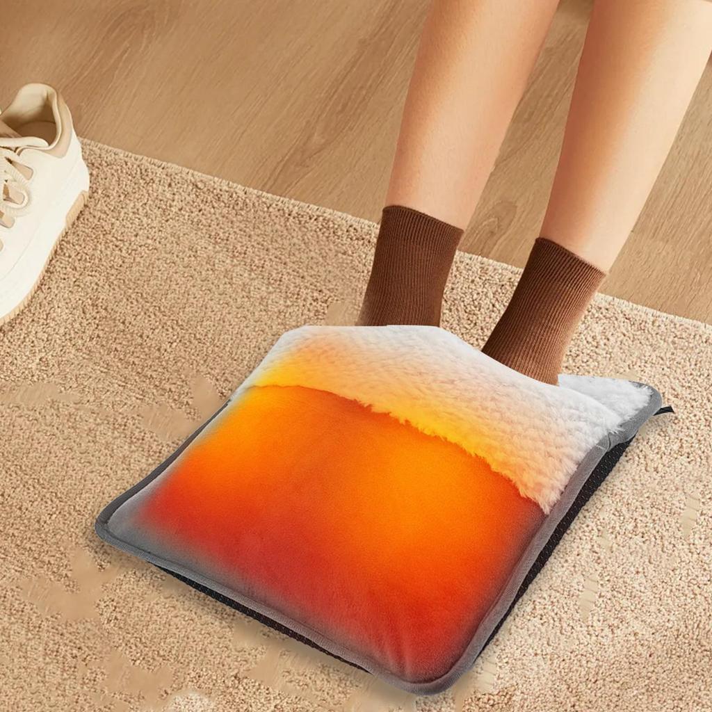 Electric Heating Foot Pad 50 Constant Temperature Soft Plush Portable USB Plug And Play Home Office Detachable Warm Foot