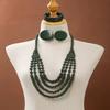 Collana multistrato in lega stile etnico bohémien con ciondolo in legno per donna