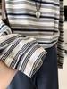 2025 Summer Women's Striped Off-Shoulder Long-Sleeve T-Shirt - Versatile, Simple, Slimming Top for Commute