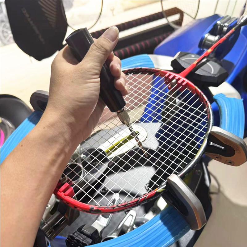 Durable Black Aluminum Alloy Badminton Racket Stringing Tool with Detachable Handle
