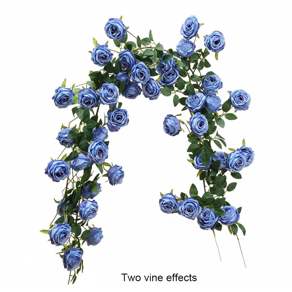 Multicolor Artificial Rose Vine Green Leaves Fake Flower Vines Rose Silulation Flower  Home Decor