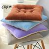 Skin Friendly Plush Seat Cover Square Chair Cushion, Soft Cushion with Straps, 15.75" X Thickened Warm Pad for Autumn Non Slip Dining Room Office