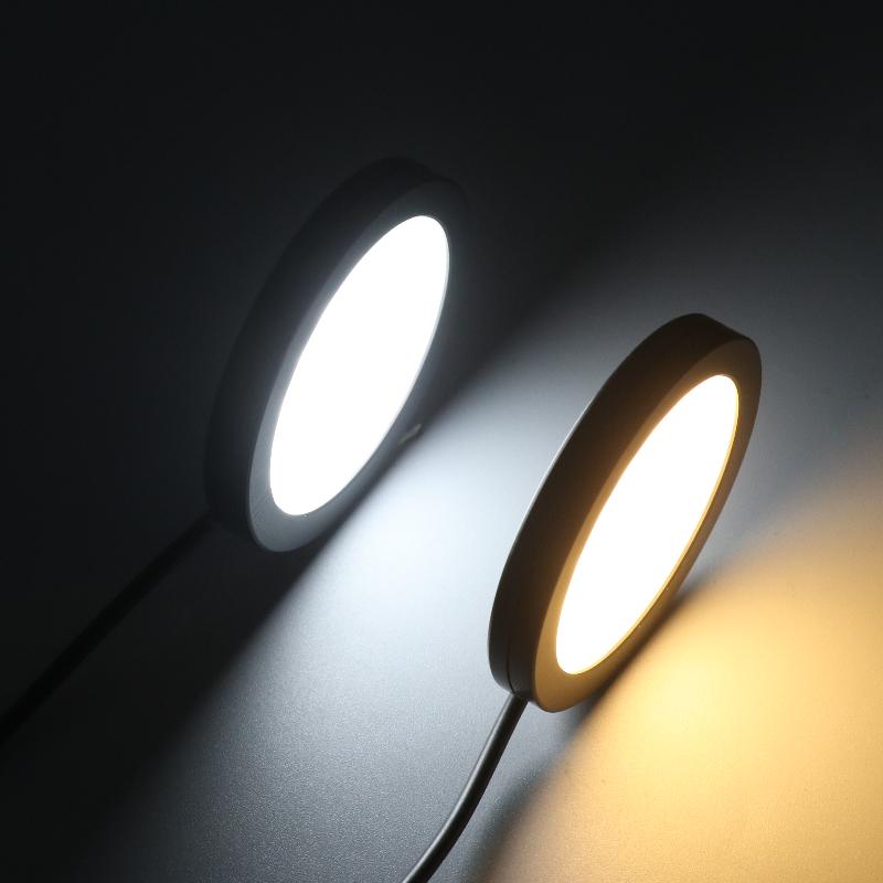 1 Pieza Para Bambú Luz Led Piezas Diy Modelo Cálido/Blanco/Neutro Negro Usb Redonda Ultra-Delgada Luz Para Bambu Lab Lámpara Kit Hardware
