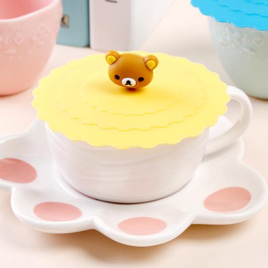 6Pcs Silicone Cup Lid Set Cute Animal Drink Covers Reusable Airtight Mug Cover for Hot/Cold Beverages Dustproof Leak-Proof Cup Sleeves