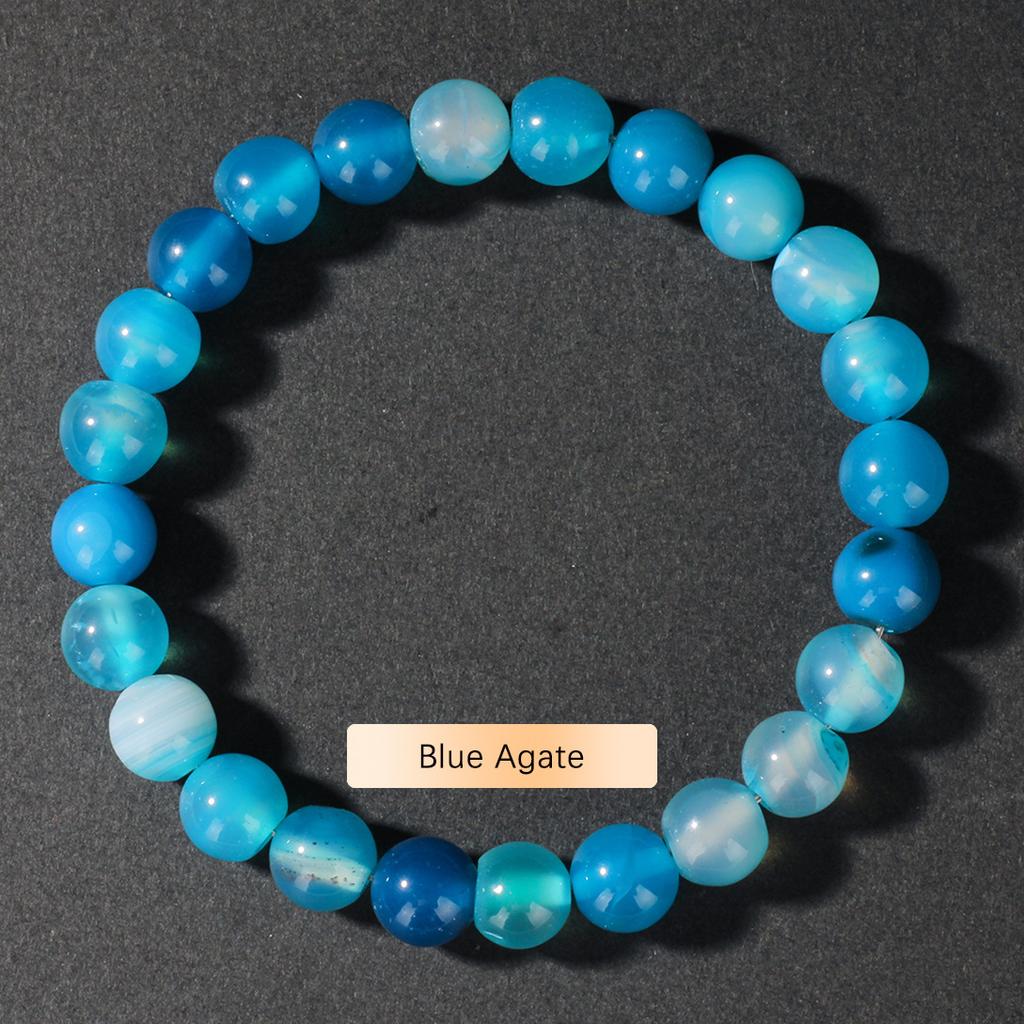 Beaded bracelet powder crystal garnet natural stone tiger's eye stone bead string natural crystal bracelet design