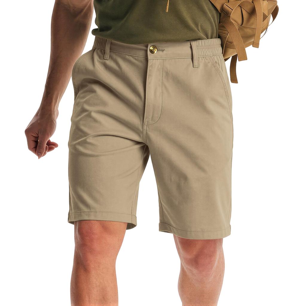 Men's Golf Dress Shorts Work Flat Front Shorts For Men With 3 Pockets Quick Dry