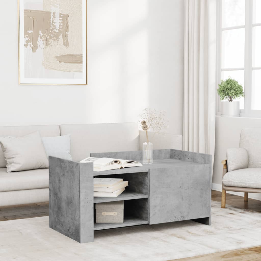  Coffee Table, Concrete Grey, 100x50x50 Cm