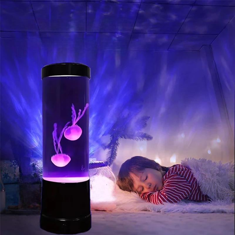 

Desktop fish tank LED remote control color changing aquarium light 8-color water circulation ornamental fish tank night light