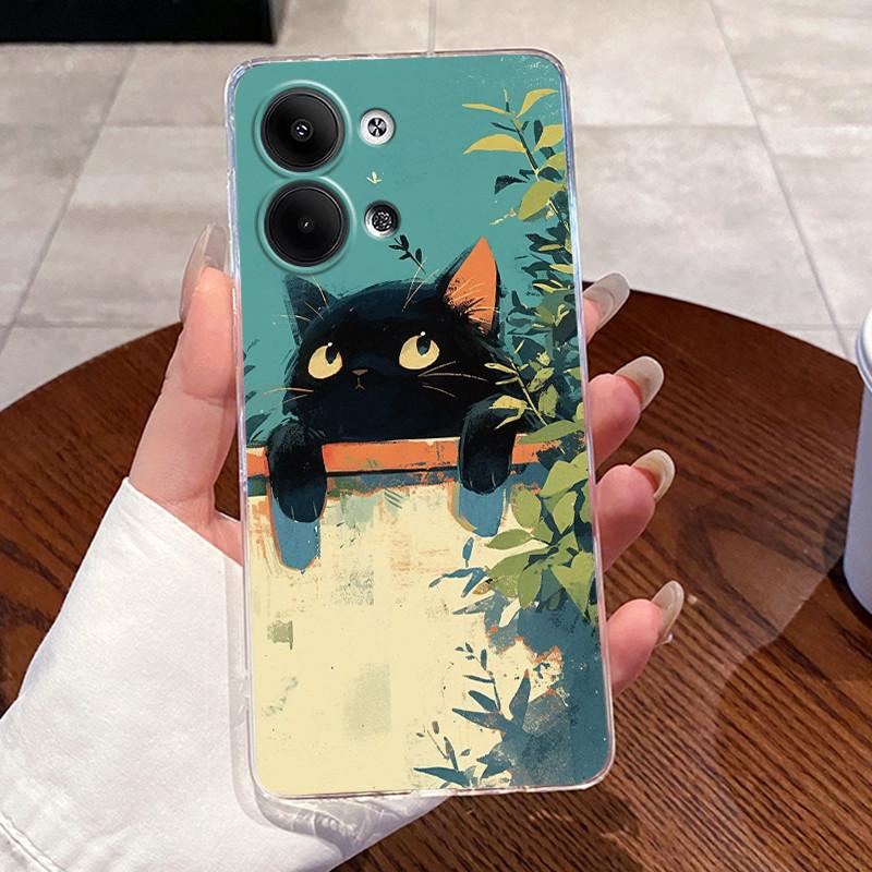Jelly Casing For OPPO Reno9 Pro Pro+ Clear Silicone Soft TPU Back Cover For Reno 9 Pro Plus Cute Cat Rabbit Heart Phone Case
