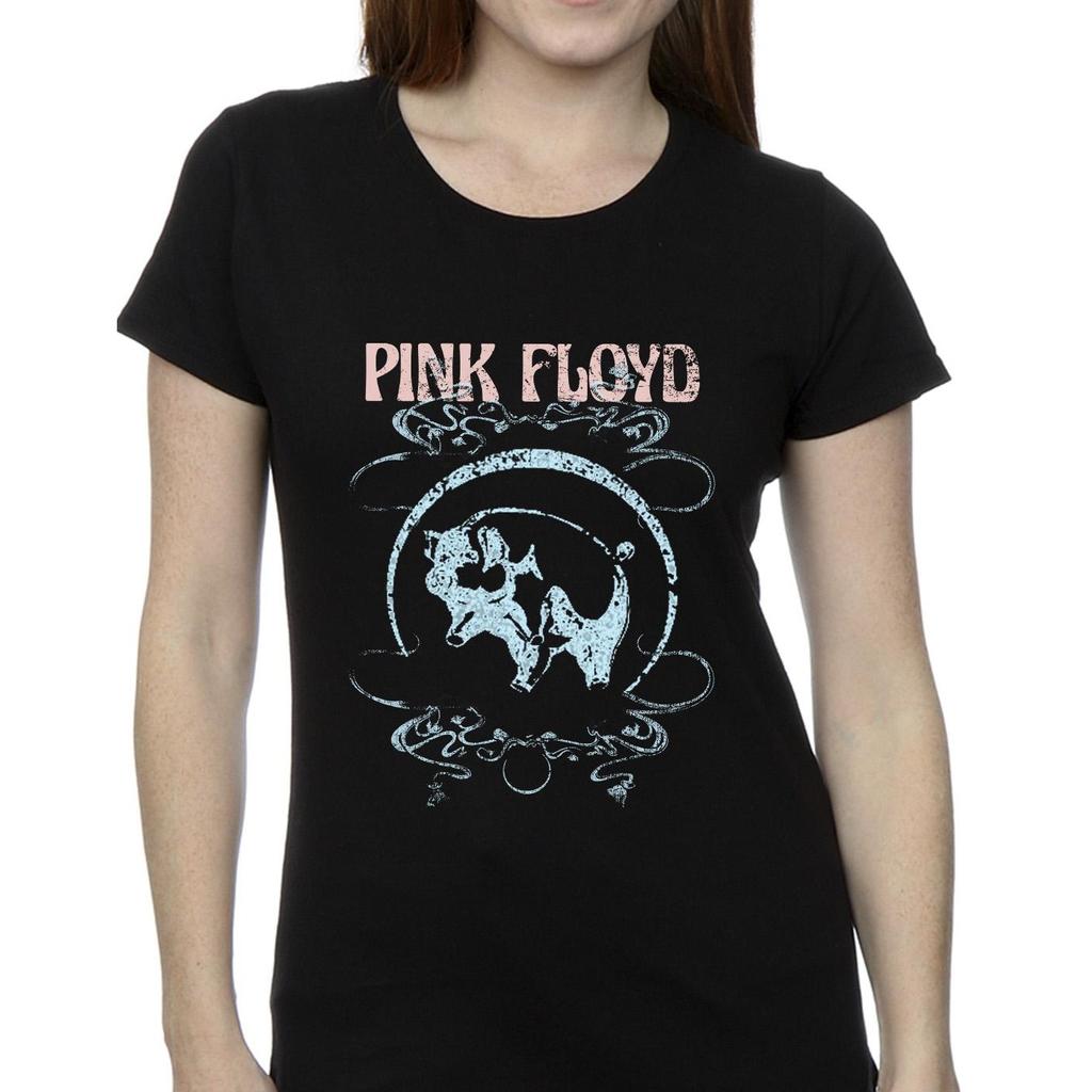 Pink Floyd Womens/Ladies Pig Swirls Cotton T-Shirt