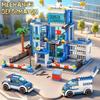 City Series Polizeistation Baustein-Set Jungen DIY Auto-Bausteine Polizeistation Kommandozentrale Bauen Kinderspielzeug Bildung