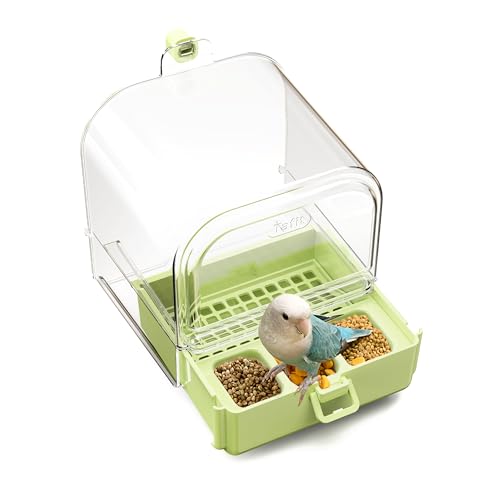 Купалка для птиц Tafit для попугаев, птиц, Аксессуар для клетки, Внешняя купалка, Крепление на клетку, Выдвижная, Многофункциональная, Водяная ванна, Песочная ванна, Fo