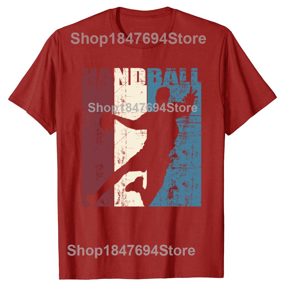 

Funny Vintage Handball Player T Shirts Graphic Cotton Streetwear Short Sleeve Birthday Gifts Summer Style Tshirt Mens Clothing S