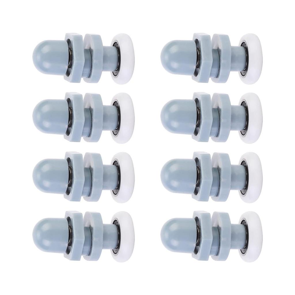 Pack of 8 20mm Plastic Shower Door Rollers for Sliding and Semicircles Door Quiet Sturdy Replacement Bathroom Accessory