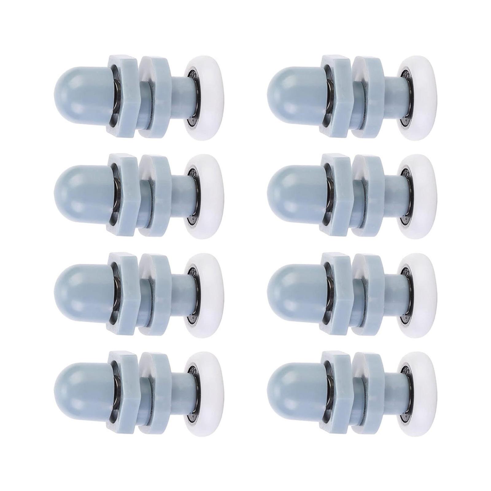 

Упаковка из 8 пластиковых роликов 20 мм для душевой двери для раздвижных и полукруглых дверей. Бесшумные, прочные, запасные, аксессуары для ванной комнаты. белый