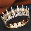 Royal Queen King Tiaras and Crowns for Women Princess Prom Wedding Party Full Round Diadem Bridal Hair Jewelry Accessories