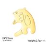 Teamer 3pcs/lot Pet Cat Pendant Gold Color Stainless Steel Kitten Animal Charms for Necklaces Earrings Jewelry Making Wholesale