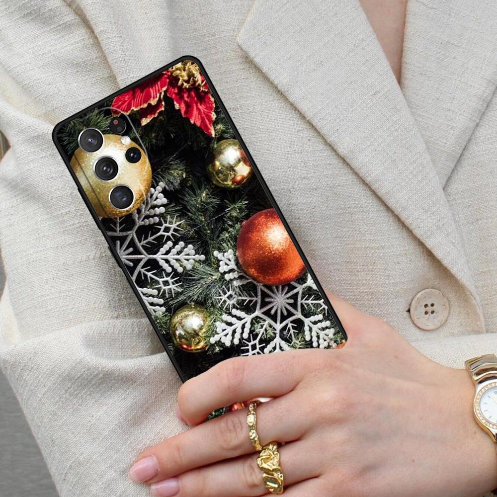 Christmas Baubles Cell Phone Case for Samsung Galaxy S26 Ultra S25 S24 S23 S22 S21 S20 Note10 Cover