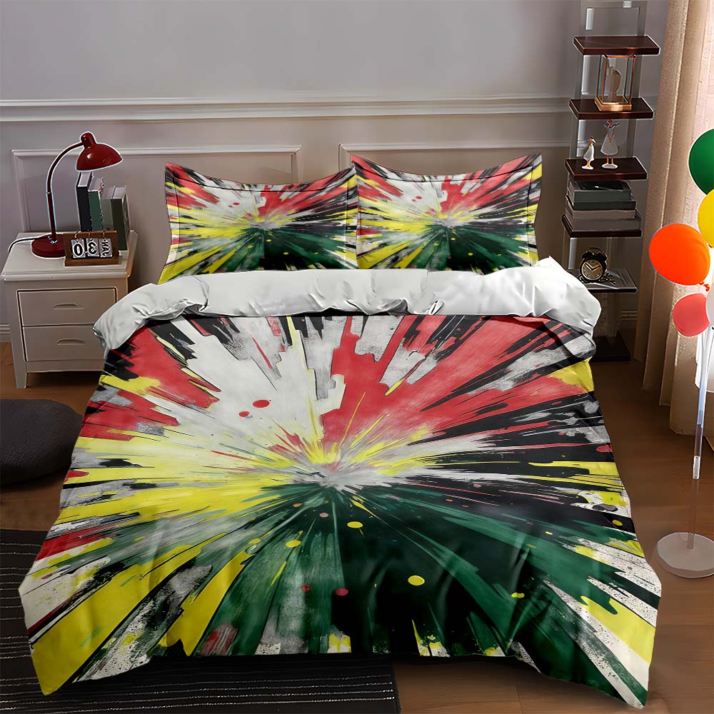 

Colorful, abstract, burst. Bedding Duvet cover sets Duvet covers Pillowcases gifts (1 * Duvet Cover 2 * Pillowcases, without duvet insert) 135x200cm