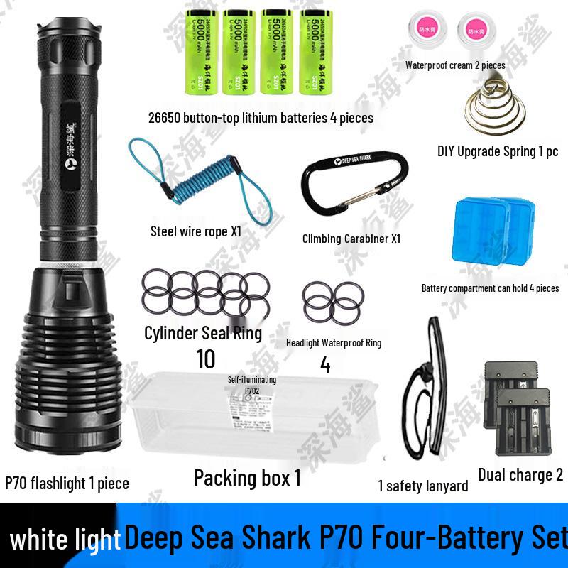 Ultra-Bright Waterproof Diving Flashlight with Long Battery Life