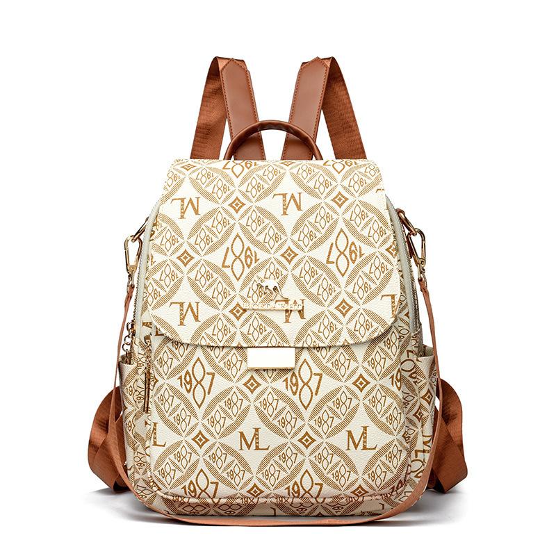 Schoolbag Retro Backpack Women's 1011 New Casual Multi-functional Travel Small Backpack Commuter Backpack