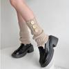 Lolitas Leg Warmers for Women Girls Button Leg Warmer Winter Knitted Long Socks Gothic Harajuku Leg Cover Streetwear