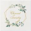Premium Airlaid Cutlery Napkin Bags, "Wedding", 40 X 40 25 Pcs