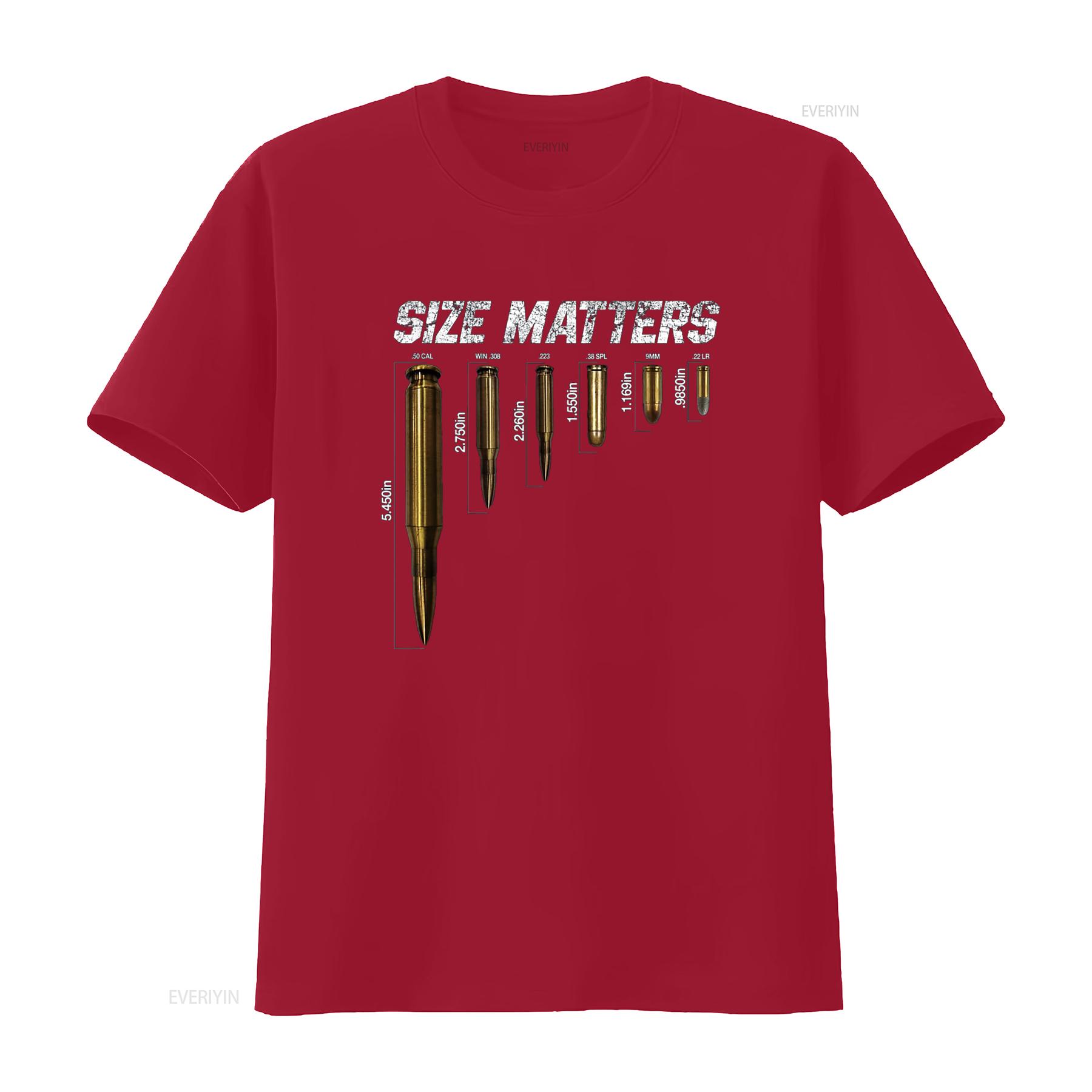 Size Matters Bullets T Shirt vintage Washed graphic Comfortable Casual Versatile Unisex Soft fashion Slightly streetwear S