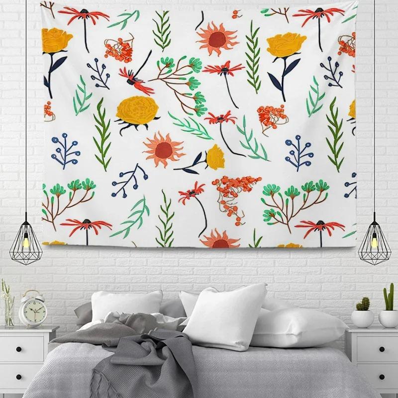 Simple Pattern Plant Decorative Tapestry Home Wall Living Room Office Decorative Tapestry