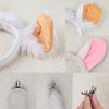 Sheep Costume Set Sheep Ears Headband Plush Tail Bowtie Sheep Hair Hoop Set Mesh Skirt for Halloween Costume Cosplay
