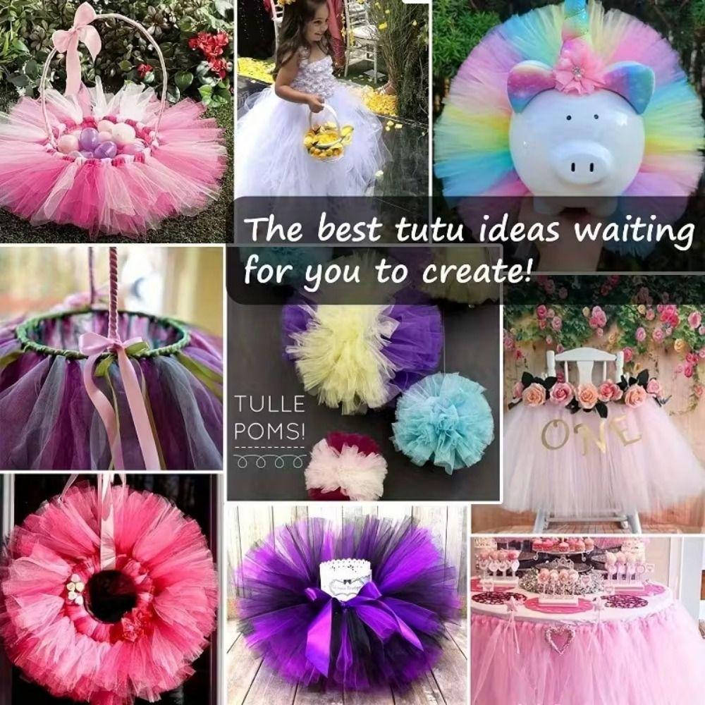 Multi-clolor Tulle Mesh Ribbon 15/30cm Width Tulle Roll Spool Fabric Roll Netting Spool  Home Decor