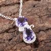 Iolite Gemstone 925 Sterling Silver Jewelry Zircon Pendant 1.16" Gift For Women CZP-1-12