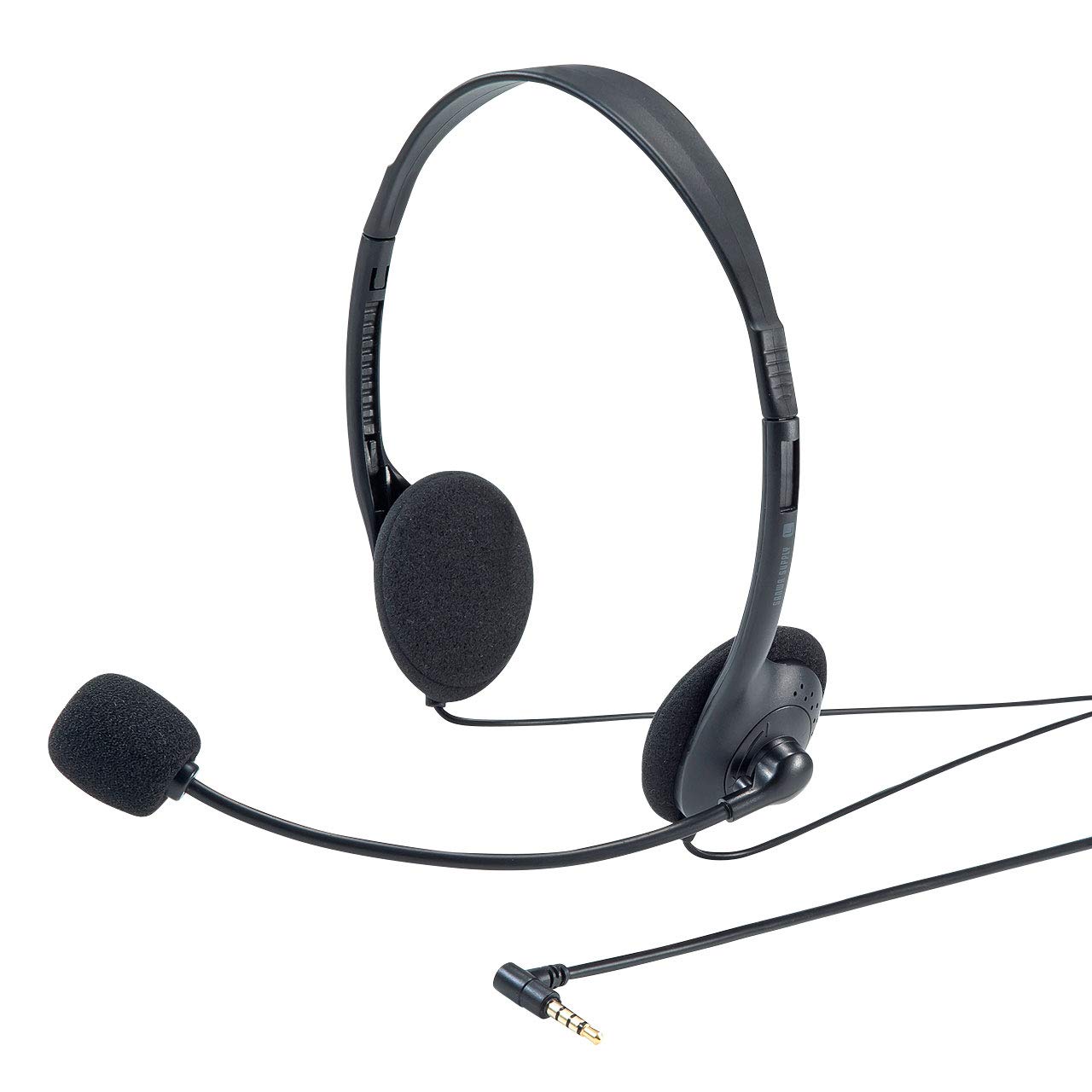 

Sanwa Supply Wired Headset with Mini Plug and Unidirectional Microphone for and PCs 4-Pole Tablets, Smartphones, (MM-HS406BK) чорний