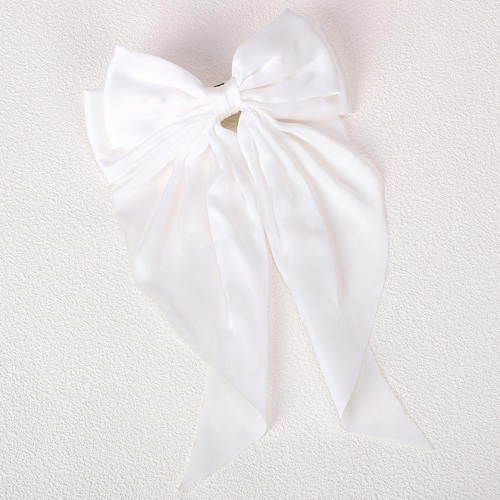 Solid Color Large Bow Hairpin Jk Ponytail Clip Lolita College Style Japanese Girl Hair Accessories 5012