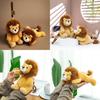 Porte-clés Jouet en Peluche Lion Dessin Animé Animal Dessin Animé Peluche Courte Breloque Sac à Dos Cadeau