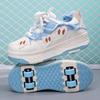 Children's runaway shoes Boys' roller skating four-wheel runaway shoes Students' youth skates Double-row girls' pulley shoes