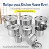 FuOu 304 Stainless Steel Round Seasoning Jar with Lid