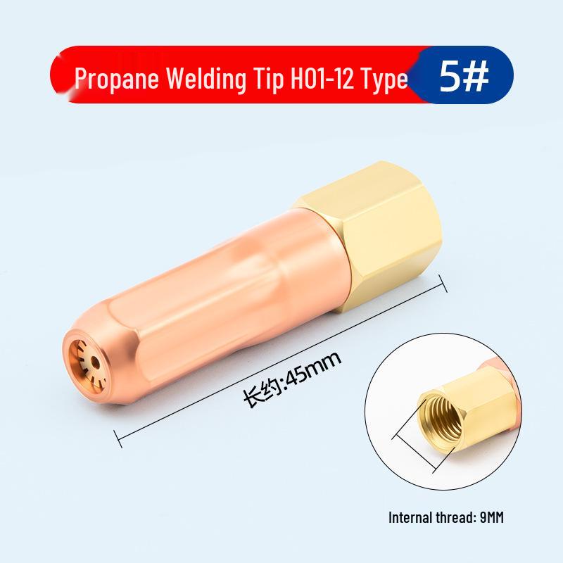 Pure Copper H01-6 Plum Blossom & H01-12 Propane Welding Nozzle for Liquefied Gas, Coal Gas, Acetylene Injection Welding Tips.