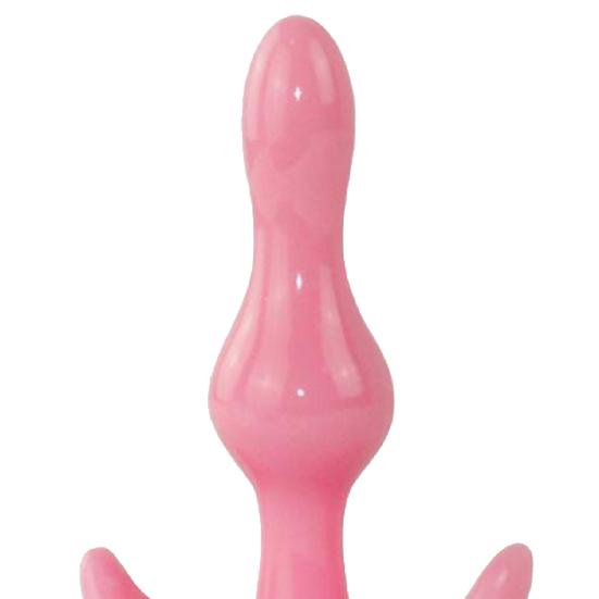 Anal Massager Kreativer komfortabler transparenter Perlen-Buttplug für Erwachsene