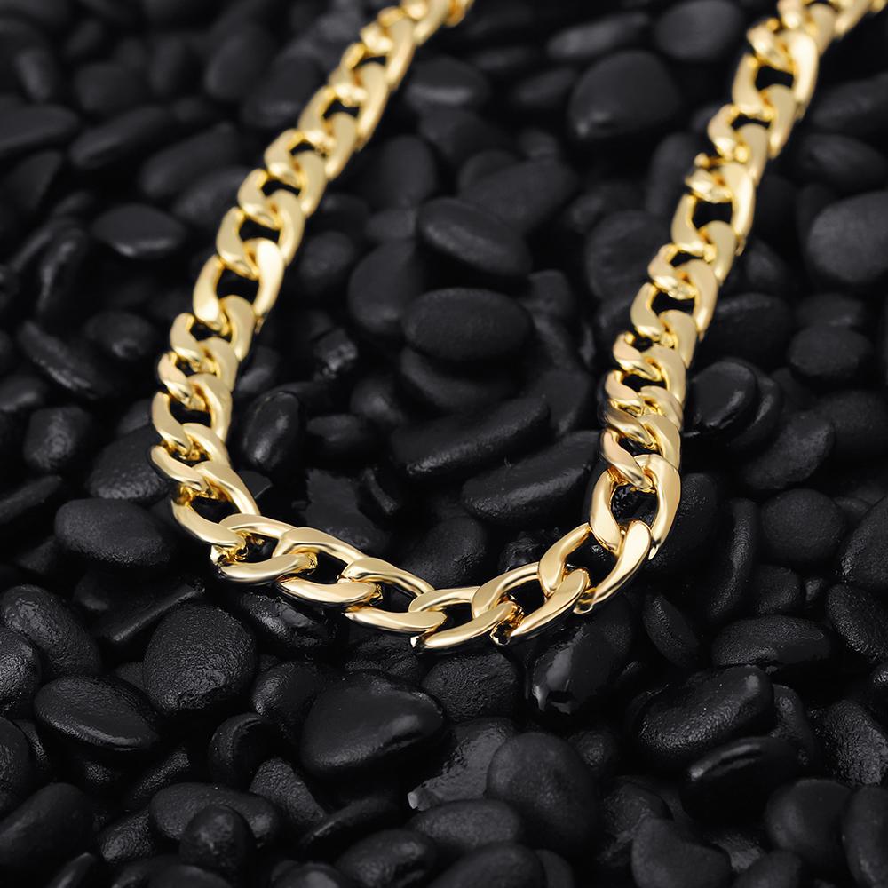 

High Quality Classic Cuban Link Chain Smooth Necklace Fashion Jewelry Gift Party Men and Women Suitable For All Occasions 24inch(60cm)