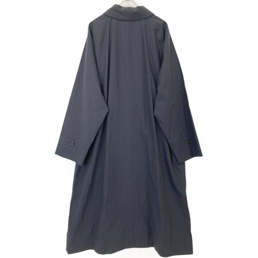 Graphpaper Dark Navy GM211-10045B Voile Gabardine Soutien Collar Coat coat 3 blackUsed